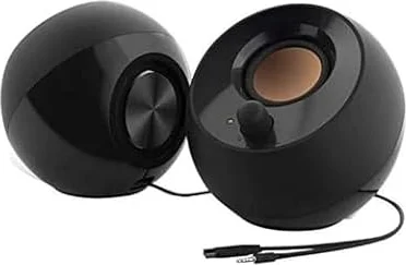 Creative Pebble 2.0, USB Desktop Stereo Speakers for PC/Laptop, Black | USB-Powered, 2.0 Speaker, Compact, Stereo, PC Speakers, Laptop Speakers, Minimal Design, Desktop Audio, Black