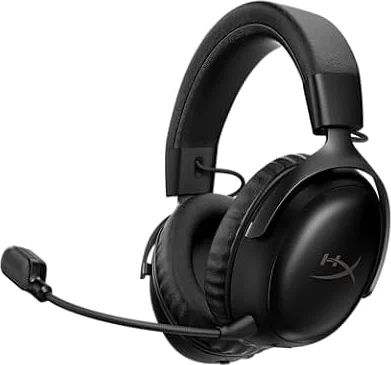 HyperX Cloud III S – Wireless Gaming Headset for PS5, PS4, Switch, PC, Mac, and Mobile, Up to 120-Hour (2.4GHz) / 200-Hour (Bluetooth) Battery, 53mm Angled Drivers, Detachable Mic – Black