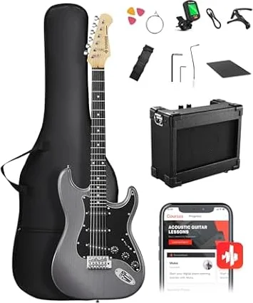 DONNER DST-80 39” Beginner Electric Guitar Kit with Amp, SSS Pickups