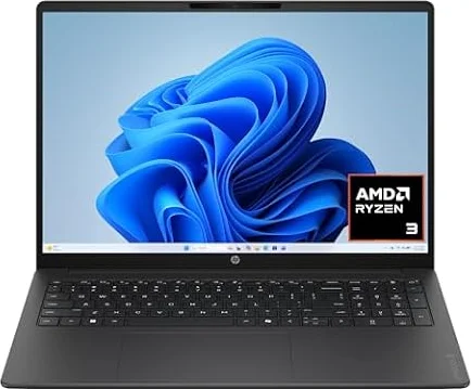 HP OmniBook 3 16 inch Laptop PC, 2K Touchscreen, AMD Ryzen 3 30, 8 GB RAM, 512 GB SSD, AMD Radeon 610M GPU, Windows 11 Home, Mica Silver, 16-by0299nr