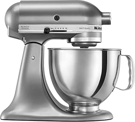 KitchenAid Artisan, 5-Qt Tilt Head Stand Mixer, KSM150PS, Contour Silver