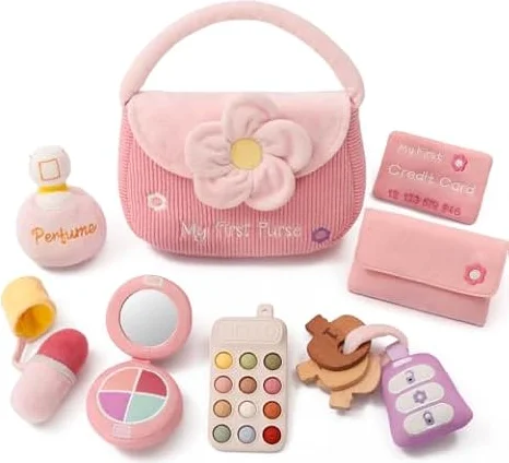 let's make My First Baby Purse, 10 Pcs Sensory Toy for Baby & Toddler Girls