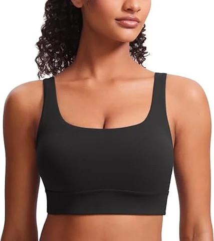 CRZ YOGA Butterluxe U Back Sports Bras Black Large