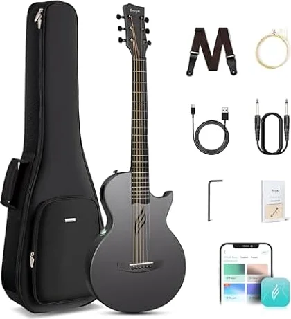 Enya NOVA GO SP1 Carbon Fiber 35-Inch Smart Acoustic-Electric Travel Guitar