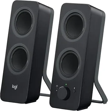 Logitech Z207 2.0 Stereo Computer Speakers with Bluetooth | 10 Watts peak power, active drivers with passive radiators, 3.5 mm input and headphone jack, ideal for PC setups