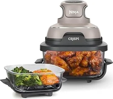 Ninja Crispi Glass Air Fryer, 4-in-1, Stone, FN101ST