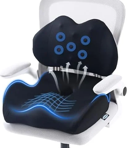 Seat Cushion for Office Chair, Ergonomic Cushion with Lumbar Support Pillow