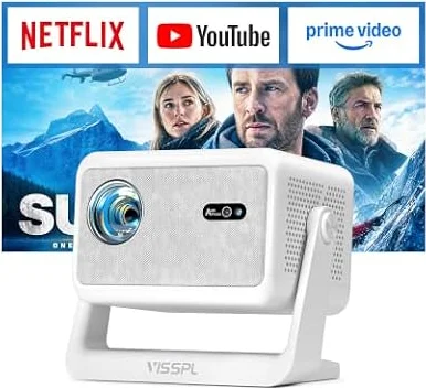 4000 ANSI & Now with Netflix Mini Smart Projector with WiFi and Bluetooth