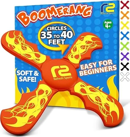 Boomerang for Kids - It Really Does Fly Back - Fun & Easy to Use Gifts for Boys & Girls - Best Toys for Ages 8-13 Gift Idea - Soft Foam Toy Stocking Stuffers for Kids 6 7 8 9 10 + Year Old Boy Gifts