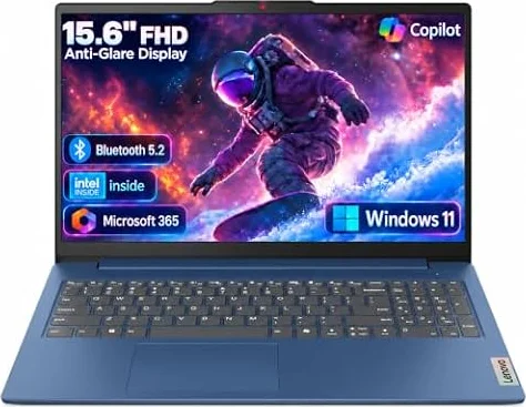 Lenovo Business 15.6" FHD Laptop, Intel Processor, 8GB DDR5, 128GB Storage