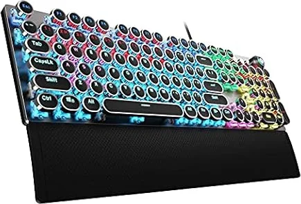 AULA F2088 Typewriter Style Mechanical Gaming Keyboard Wired, 104 Keys
