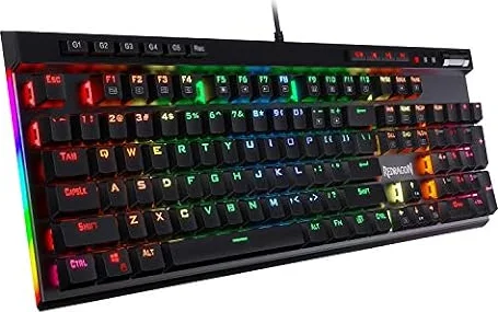 Redragon K580 Wired RGB Mechanical Gaming Keyboard, Macro Key & Media Wheel