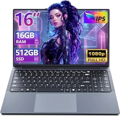 YOZISUAN Gaming Laptop 16GB RAM 512GB SSD, Traditional Laptop Computers with Core i5 (Up to 3.60 GH) 16" IPS FHD 1920 * 1200, Laptop Computer for Students/Business with Backlit Keyboard