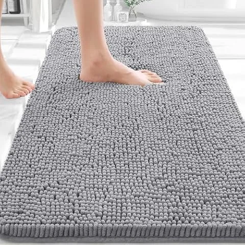 OLANLY Bathroom Rugs 30x20, Extra Soft Absorbent Chenille Bath Rugs